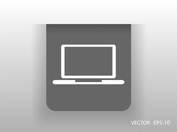 Flat ikonen för laptop — Stock vektor