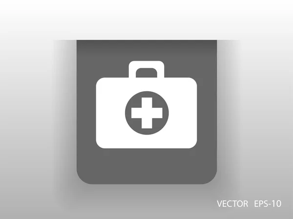 Icono plano de ambulanse — Vector de stock