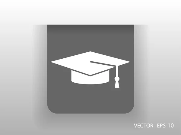 Icono plano de graduado — Archivo Imágenes Vectoriales