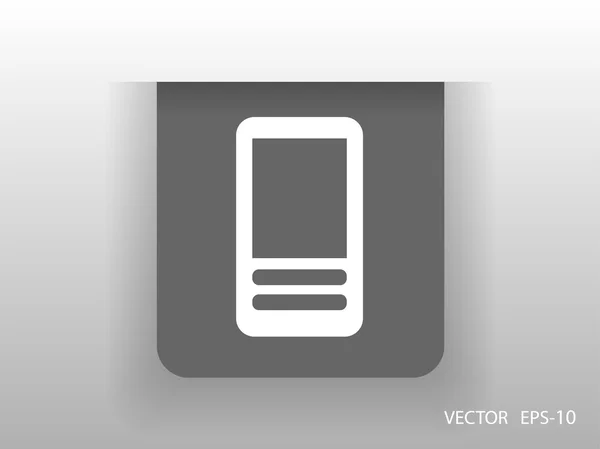 Platte pictogram van cellphone — Stockvector