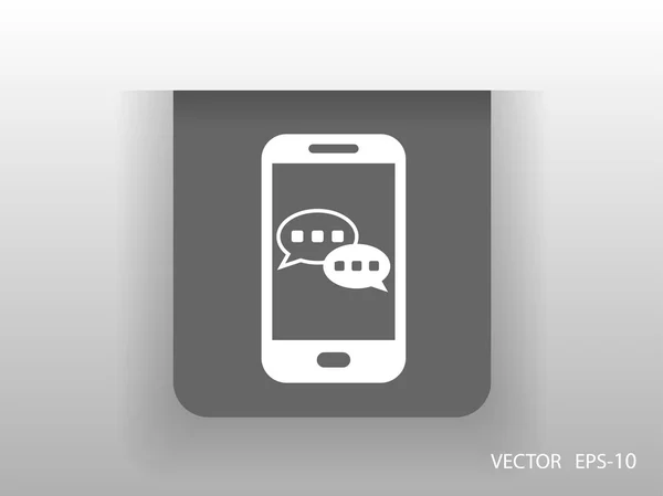 Mobile chatting icon — Stock Vector