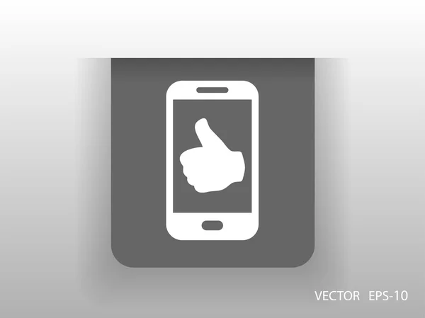 Platte pictogram van smartphone — Stockvector