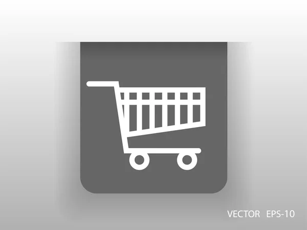 Flat icon of shopping chart — Stock Vector