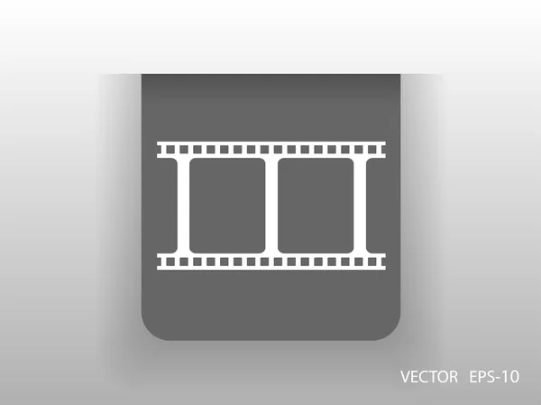Platte pictogram van video — Stockvector