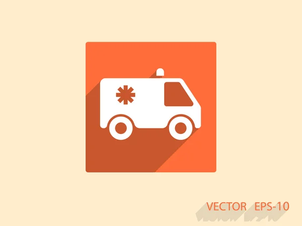 Плоская икона скорой помощи — стоковый вектор