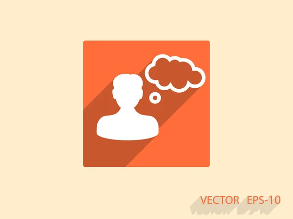 Icono plano de hombre de negocios — Vector de stock