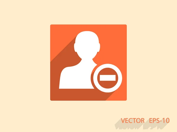 Eliminar icono de contacto — Vector de stock