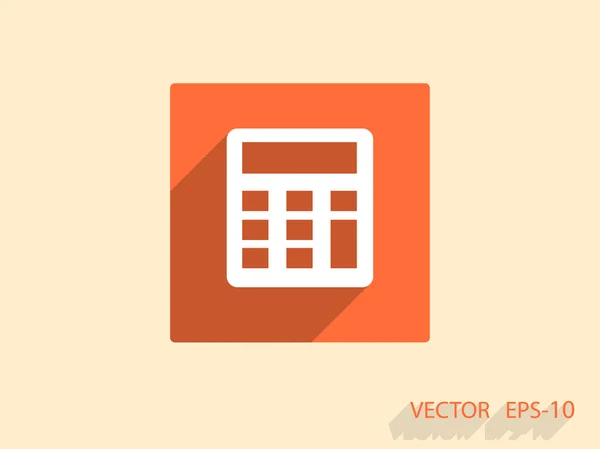 Flat icon of calculator — Stock Vector