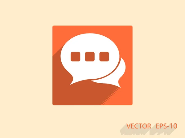 Icono plano de una comunicación — Vector de stock