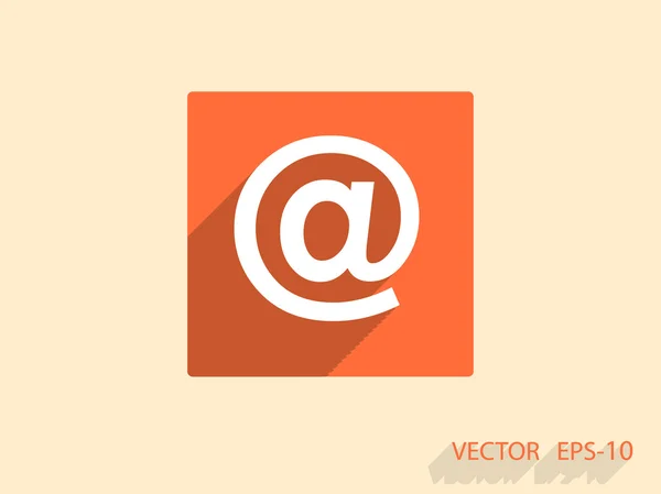 Icono plano de correo electrónico — Vector de stock