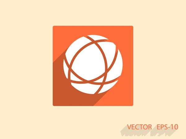 Plochý ikona glóbus — Stockový vektor