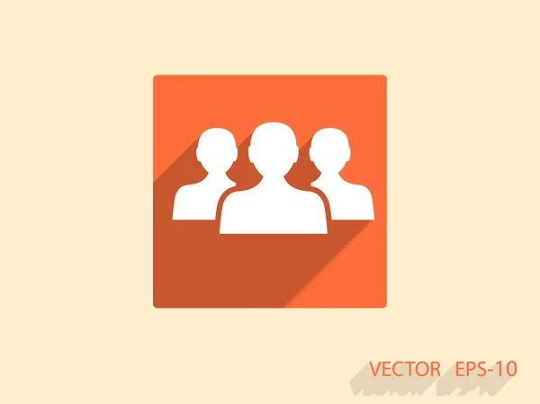 Icono plano del trabajo en equipo — Vector de stock