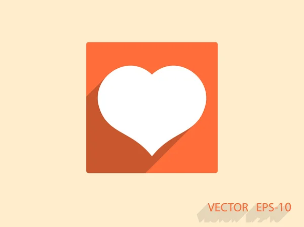 Flat icon of heart — Stock Vector