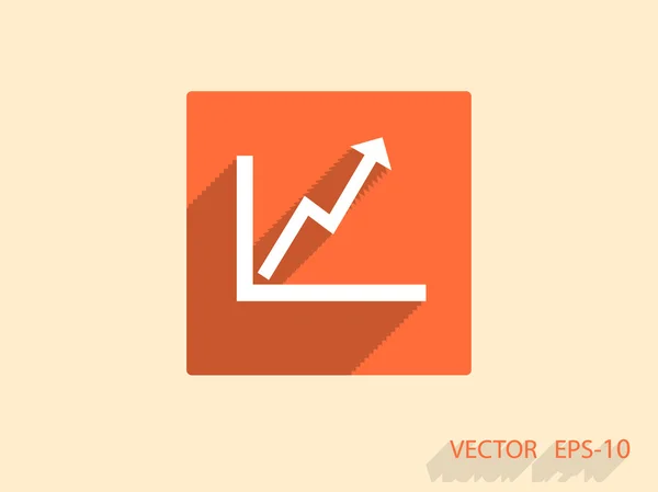 Icono plano del gráfico — Vector de stock