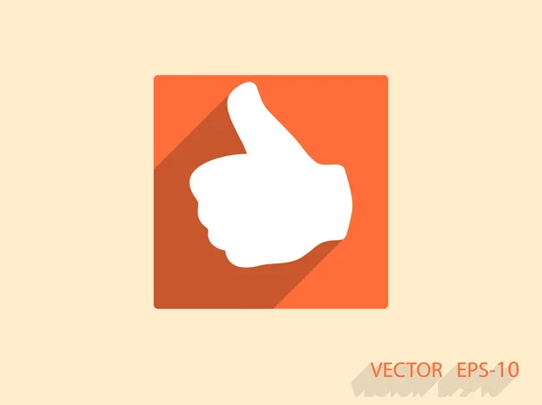 Icono plano de ok — Vector de stock