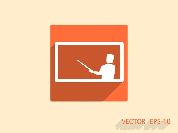 Icono plano de presentación — Vector de stock