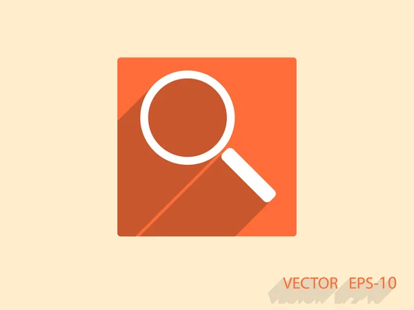 Icono plano de lupa — Vector de stock