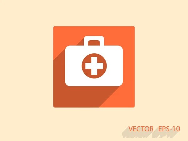 Icono plano de ambulanse — Vector de stock