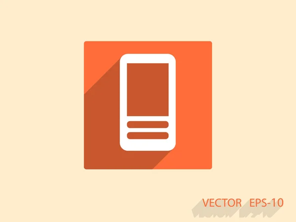 Icono plano del teléfono celular — Vector de stock