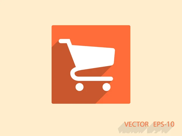 Flat icon of shopping chart — Stock Vector