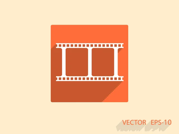 Icono plano de vídeo — Archivo Imágenes Vectoriales