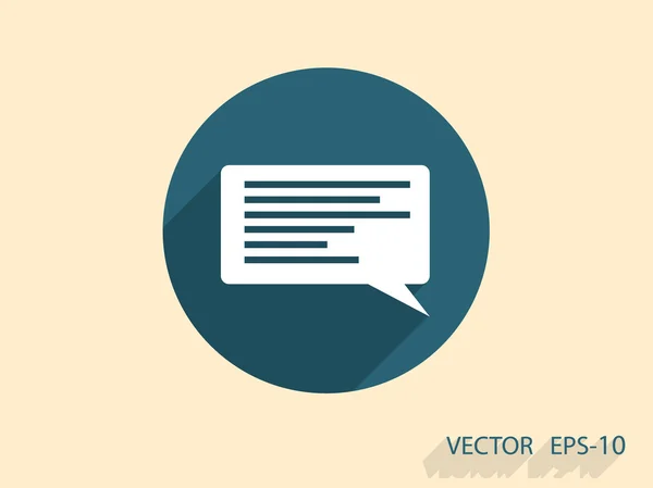 Icono plano de una comunicación — Vector de stock