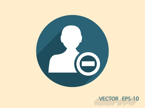 Remove contact icon — Stock Vector