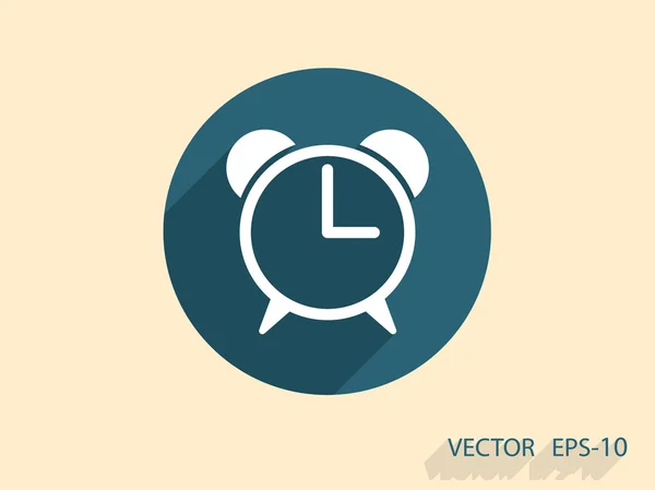 Ploché ikony budík — Stockový vektor