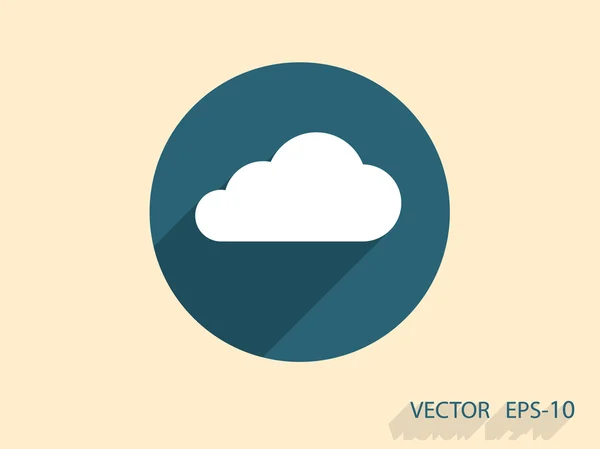 Flat  icon of cloud — Stock Vector