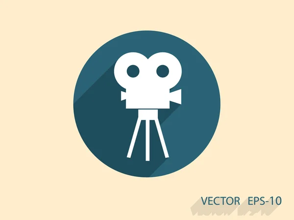 Icono plano del cine — Vector de stock