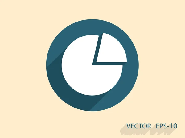 Icono plano del gráfico de finanzas — Vector de stock