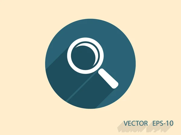 Icono plano de lupa — Vector de stock