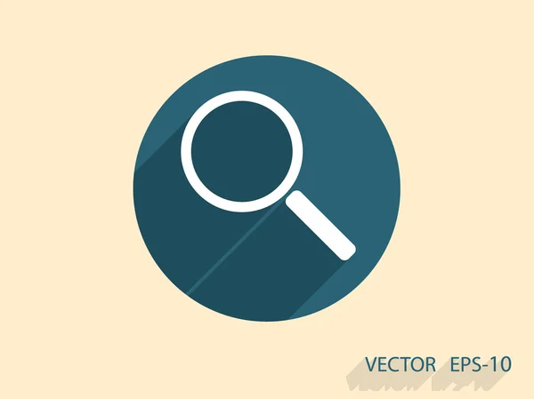 Icono plano de lupa — Vector de stock