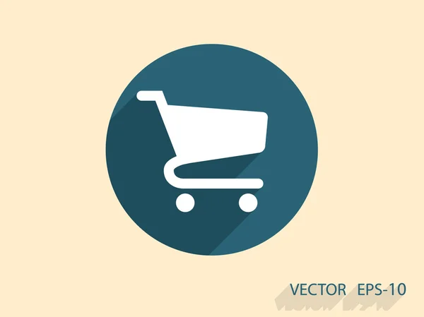 Flat icon of shopping chart — Stock Vector