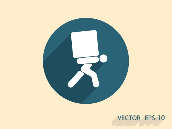 Platt ikon för dilivery — Stock vektor