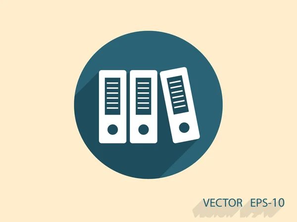 Plat lange schaduw rij van bindmiddelen pictogram, vectorillustratie — Stockvector