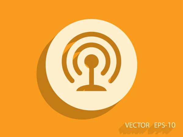 Icono plano de wifi — Vector de stock