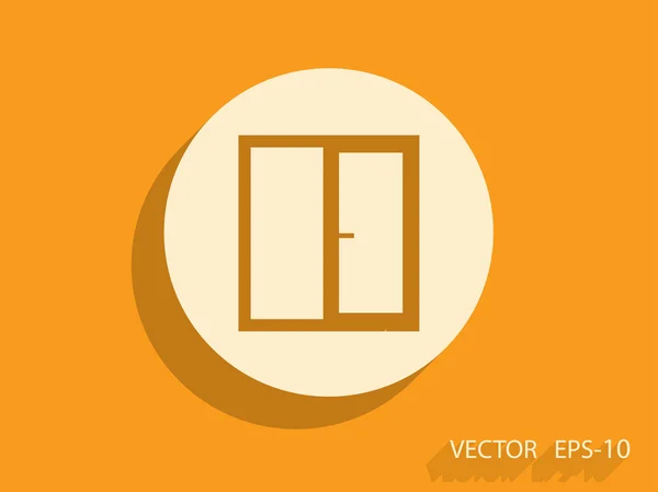 Venster pictogram, vector illustratie — Stockvector