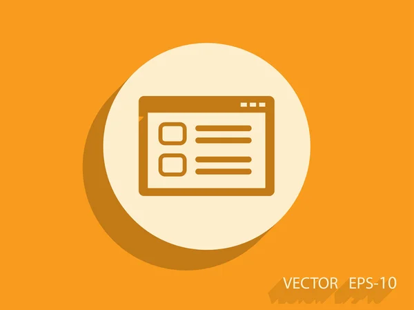 Ikon jendela web, ilustrasi vektor - Stok Vektor