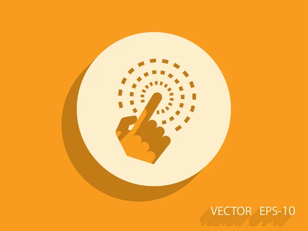 Ikon Sentuhan Tangan, ilustrasi vektor - Stok Vektor