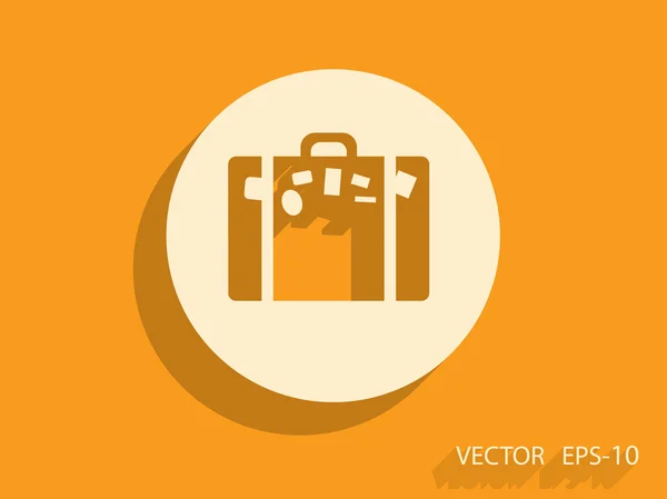 Icono plano de la bolsa — Vector de stock