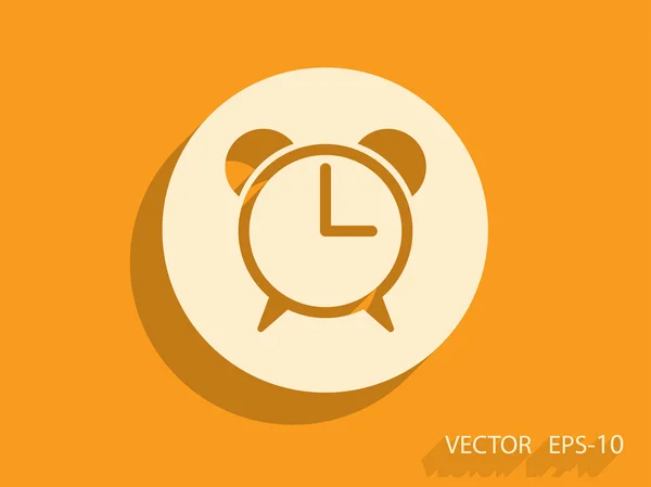 Platte pictogram voor alarm clock — Stockvector