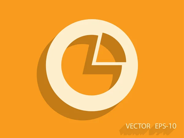 Icono plano del gráfico de finanzas — Vector de stock