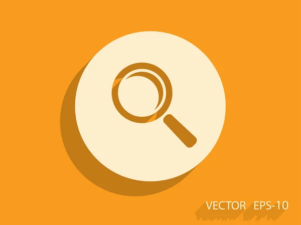 Icono plano de lupa — Vector de stock