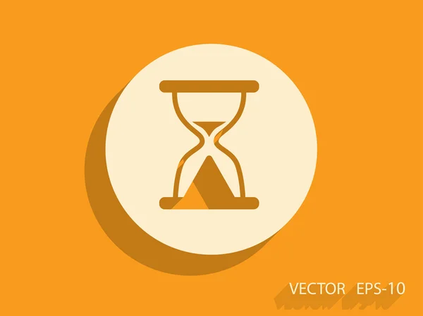 Flat icon of hourglass — Stock Vector