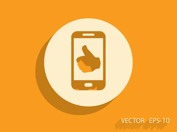 Ploché ikony smartphone — Stockový vektor