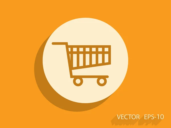 Flat icon of shopping chart — Stock Vector