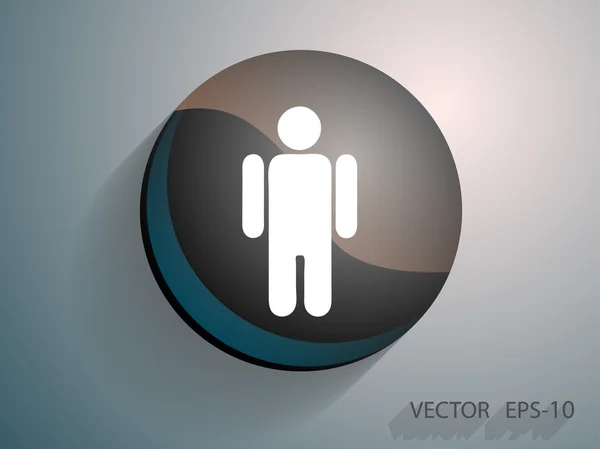 Icono plano de hombre de negocios — Vector de stock