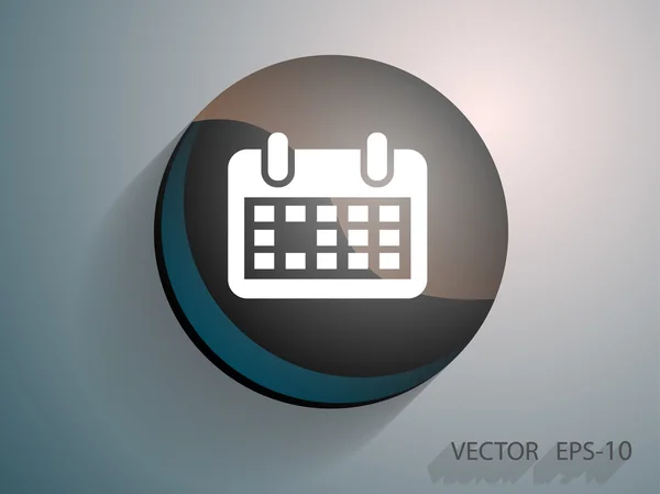 Icono plano del calendario — Vector de stock