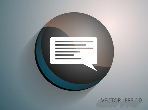 Icono plano de una comunicación — Vector de stock